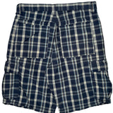 Wrangler Checked Cargo Shorts - 36W 11L White Cotton