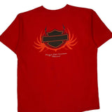 Playa Del Carmen Harley Davidson Graphic T-Shirt - Large Red Cotton