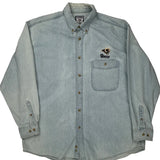 Rams Lee Football Denim Shirt - XL Light Wash Cotton