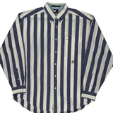 Tommy Hilfiger Striped Shirt - Large Blue Cotton