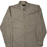 Tommy Hilfiger Shirt - Large Brown Cotton Blend