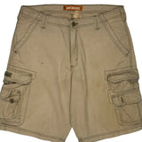Lee Cargo Cargo Shorts - 34W 10L Beige Cotton