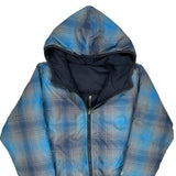 Age 10-12 The North Face Checked Puffer - Medium Blue Polyester