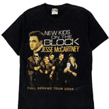 New Kids On The Block Jesse Mccartney Tour 2009 Hanes Band T-Shirt - Medium Black Cotton