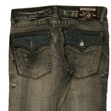 True Religion Studded Jeans - 38W 26L Grey Cotton