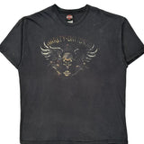 Harley Davidson Graphic T-Shirt - 2XL Black Cotton