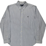 Ralph Lauren Striped Shirt - XL Blue Cotton