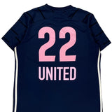 Adidas Football Shirt - Large Navy Polyester