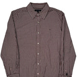 Tommy Hilfiger Checked Shirt - Large Red Cotton