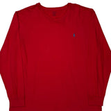 Vintage Polo By Ralph Lauren Long Sleeve T-Shirt - XL Red Cotton
