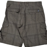 The North Face Checked Cargo Shorts - 34W 11L Grey Cotton