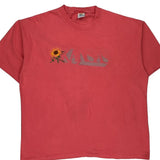 Kansas Cal Cru Single Stitch T-Shirt - XL Red Cotton
