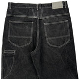 Marithe Francois Girbaud Contrast Stitch Denim Shorts - 38W 11L Black Denim