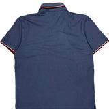 Tommy Hilfiger Striped Polo Shirt - Large Blue Cotton