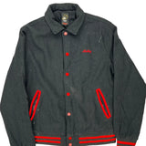 Mickey Mouse Disney Graphic Varsity Jacket - Small Black Cotton