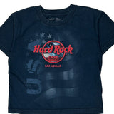 Las Vegas Hard Rock Cafe Graphic T-Shirt - Small Blue Cotton