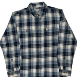 Carhartt Checked Flannel Shirt - XL Blue Cotton