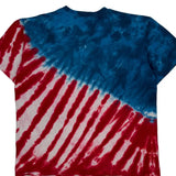 American Flag Design Liquid Blue T-Shirt - Large Blue Cotton
