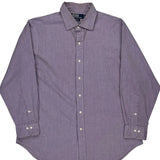 Philip Polo By Ralph Lauren Shirt - Large Purple Cotton