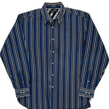 Tommy Hilfiger Striped Shirt - Large Blue Cotton