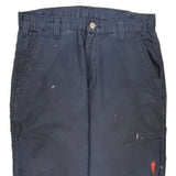 Carhartt Carpenter Trousers - 32W 30L Navy Cotton Blend