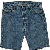 Levis Denim Shorts - 32W 10L Blue Denim