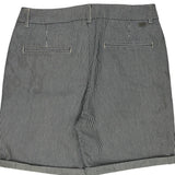 Barbour Pinstripe Shorts - 30W UK 10 Grey Cotton