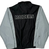 Raiders Nfl Graphic Windbreaker - Large Grey Polyester