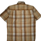 Dickies Checked Short Sleeve Shirt - Small Beige Cotton