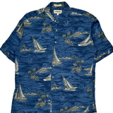 Campia Moda Hawaiian Shirt - Large Blue Viscose