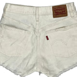 Levis Denim Shorts - 26W UK 6 White Cotton
