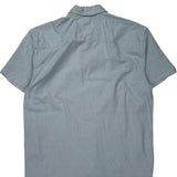 Tommy Hilfiger Striped Short Sleeve Shirt - XL Blue Cotton