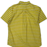 Tommy Hilfiger Striped Short Sleeve Shirt - Large Yellow Cotton