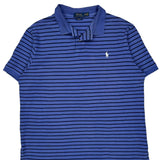 Polo By Ralph Lauren Striped Polo Shirt - 2XL Blue Cotton