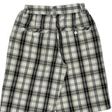 Southpole Checked Shorts - 28W 12L Black & White Cotton