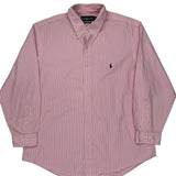 Ralph Lauren Striped Shirt - XL Pink Cotton