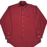 Yarmouth Ralph Lauren Checked Shirt - Large Red Cotton