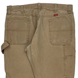 Wrangler Double Knee Carpenter Trousers - 37W 30L Beige Cotton