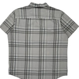 Columbia Checked Short Sleeve Shirt - XL Grey Cotton