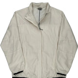 Nike Windbreaker - Large Cream Polyester