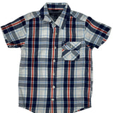 Age 6 Tommy Hilfiger Checked Short Sleeve Shirt - XS Blue Cotton