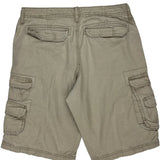 Lee Cargo Shorts - 32W 11L Khaki Cotton