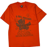 Age 14-16 Fruit Of The Loom Graphic T-Shirt - Large Orange Cotton Blend