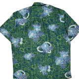 Cooke Street Floral Hawaiian Shirt - Large Blue Cotton