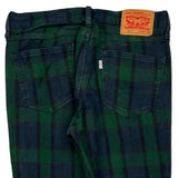 Levis Checked Jeans - 32W 30L Blue Cotton