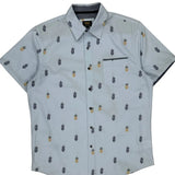 Lee Short Sleeve Shirt - Large Blue Cotton