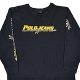 Authentic Wear Ralph Lauren Spellout Long Sleeve T-Shirt - XL Black Cotton