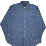 Blake Ralph Lauren Checked Shirt - Large Blue Cotton