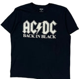 Back In Black Ac/Dc Band T-Shirt - XL Black Cotton