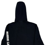 Logo On Sleeve Armani Exchange Spellout Hoodie - XL Black Cotton